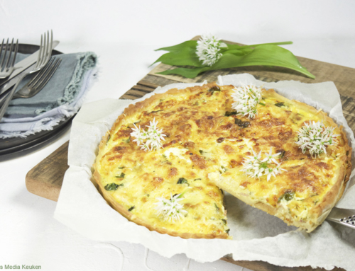 Quiche met daslook en spek